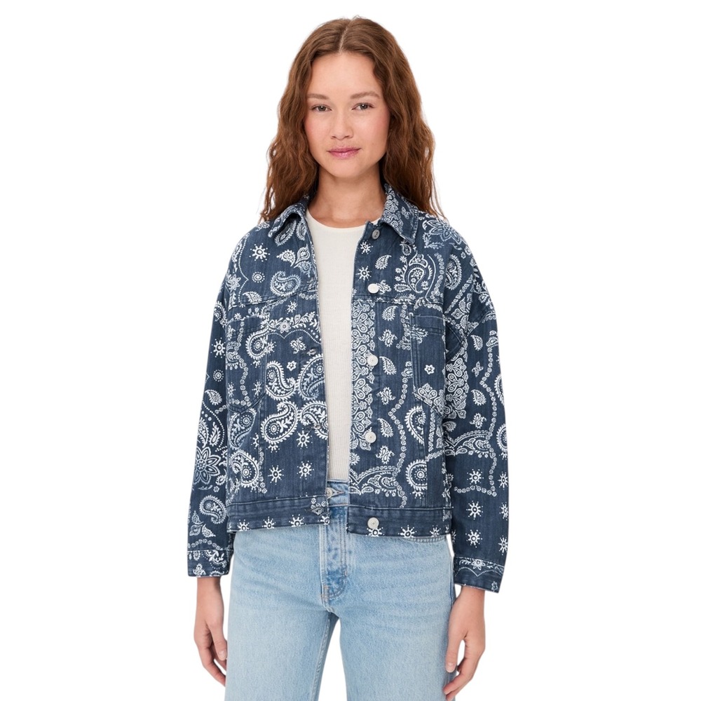 Free People Opal Swing Printed Jacket Small